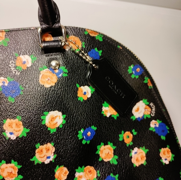 Coach Satchel Crossbody Purse Doomed Sierra Tea Rose Floral Print #F57924 - Picture 7 of 16